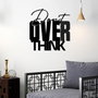 Wallity Don't Overthink Escultura de Pared de Metal Negra
